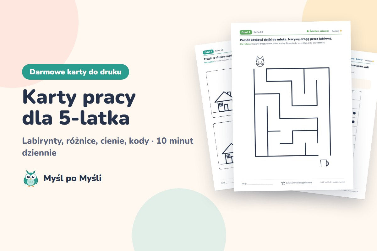 Karty pracy dla 5-latka do druku